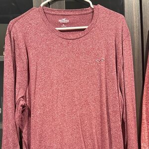 Hollister Maroon Long Sleeve Tee